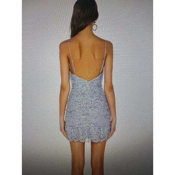 NBD Marvin Lace Mini Dress in Lilac Revolve Ruched HOCO Large Mini Cocktail - Picture 3 of 11